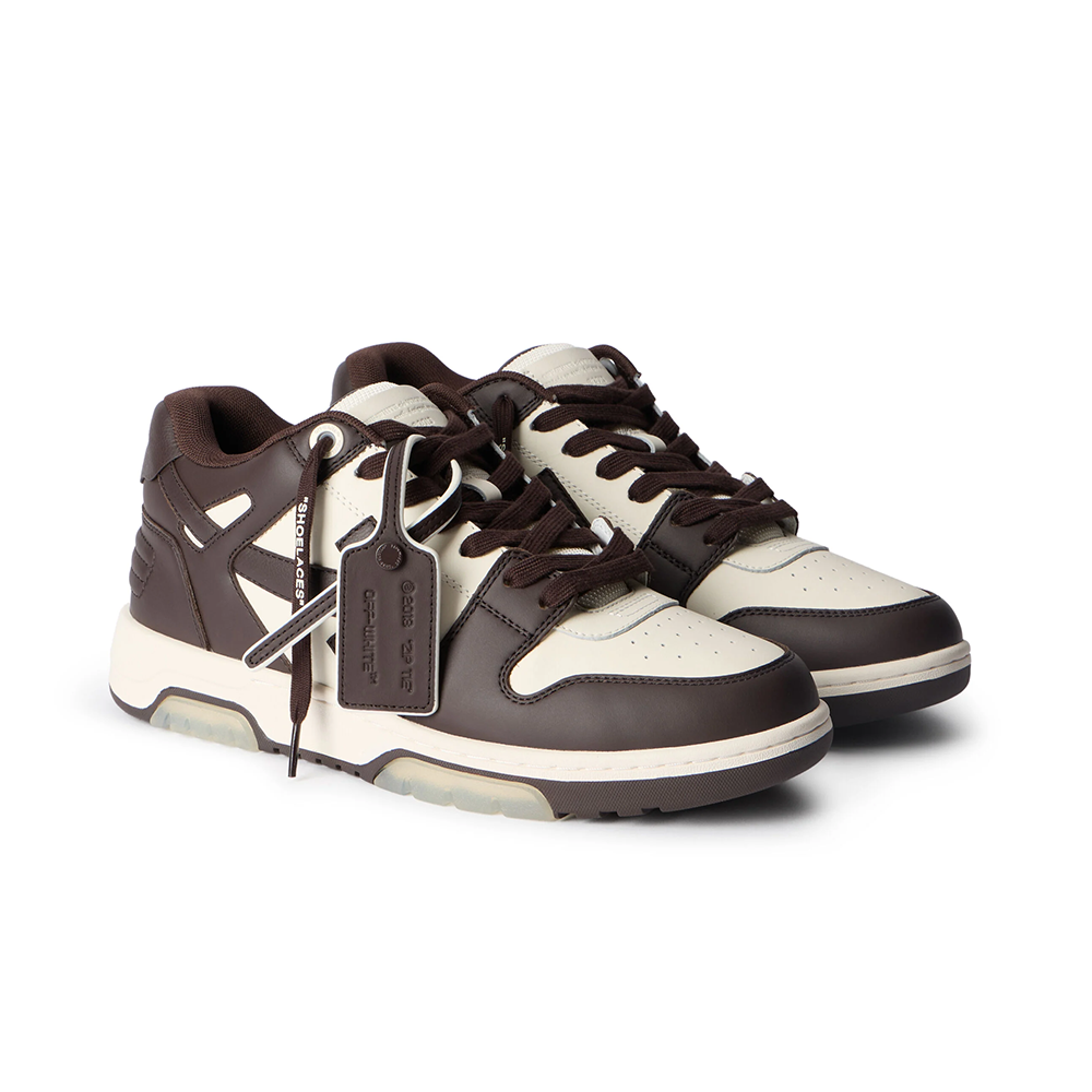Off-White Out Office OOO Low Tops Chocolate White