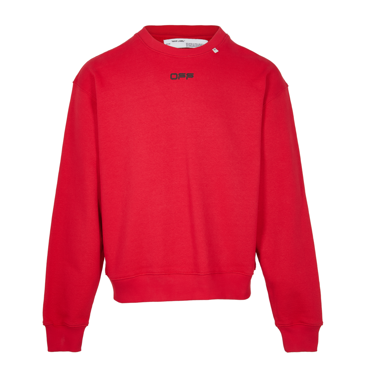Off-White Wavy Line Crewneck Red