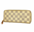 Portefeuille long Damier Azur Portefeuille Clémence blanc rose ballerine
