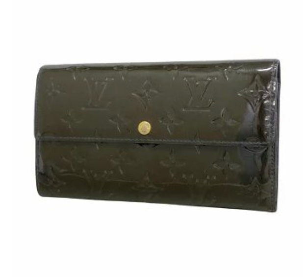Portefeuille long Louis Vuitton Vernis Portefeuille Sarah bleu infini