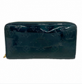 Portefeuille long Louis Vuitton Vernis Zippy M93722 bleu nuit