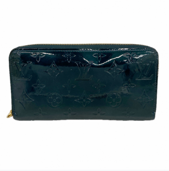 Portefeuille long Louis Vuitton Vernis Zippy M93722 bleu nuit