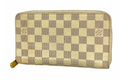 Portefeuille Louis Vuitton Damier Azur Zippy Organizer blanc