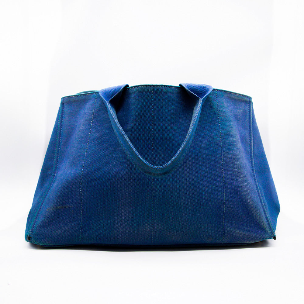 Prada Sac à main Canapa MM Bleu