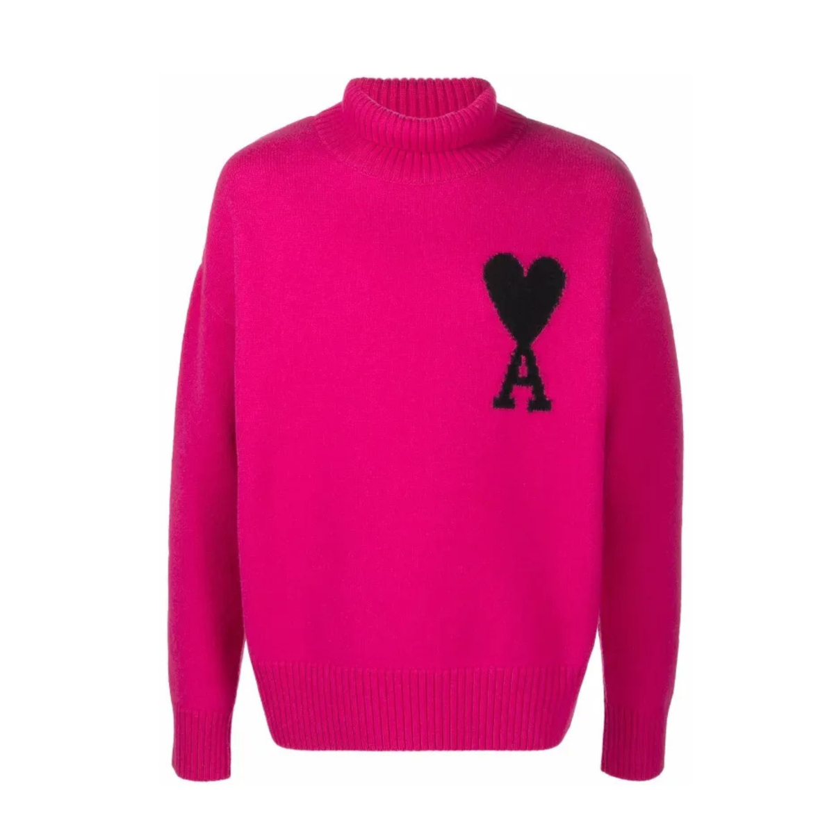 Pull Ami de Coeur à col roulé ROSE NOIR