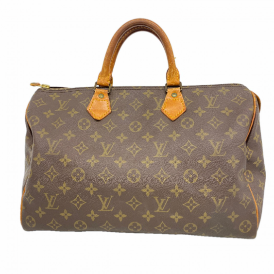 Sac à main Louis Vuitton Monogram Speedy 35 marron