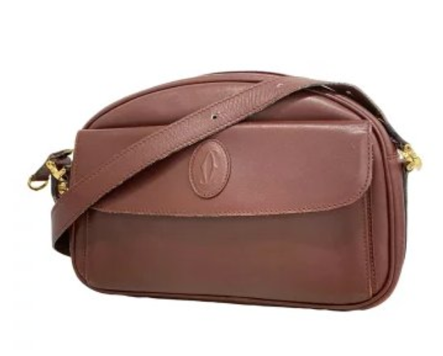 Sac bandoulière Cartier Must cuir bordeaux