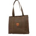 Sac cabas Céline Macadam PVC marron ferrures dorées