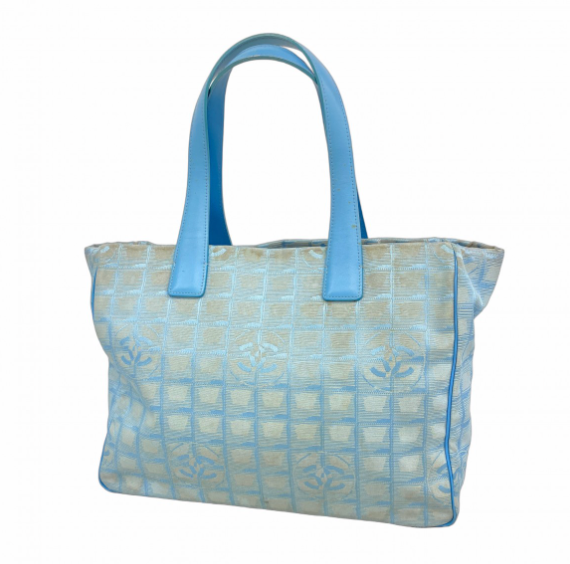 Sac cabas Chanel New Travel Line nylon bleu