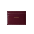 Saint Laurent Porte Carte Vernis Bordeaux