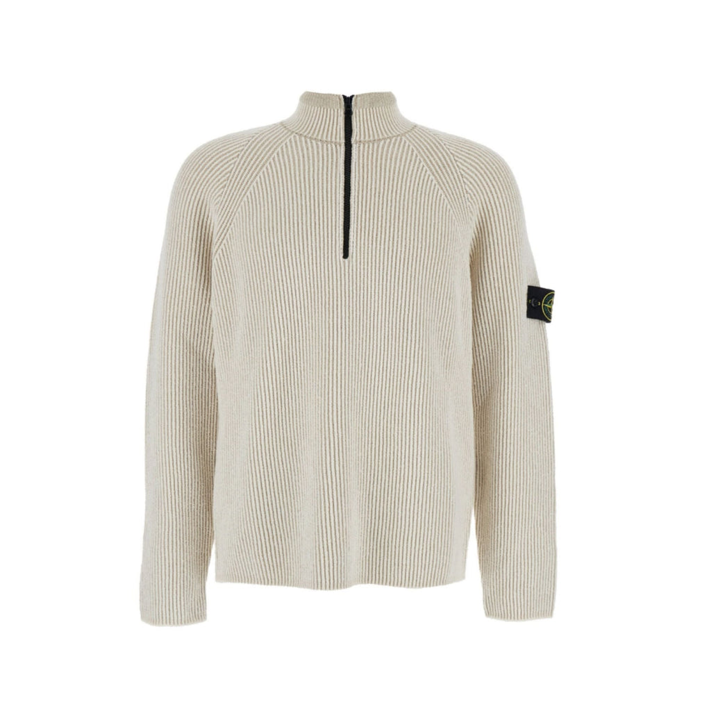 Stone Island Pull Cardigan Laine Beige