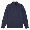 Stone Island Pull Col Camionneur Bordeaux